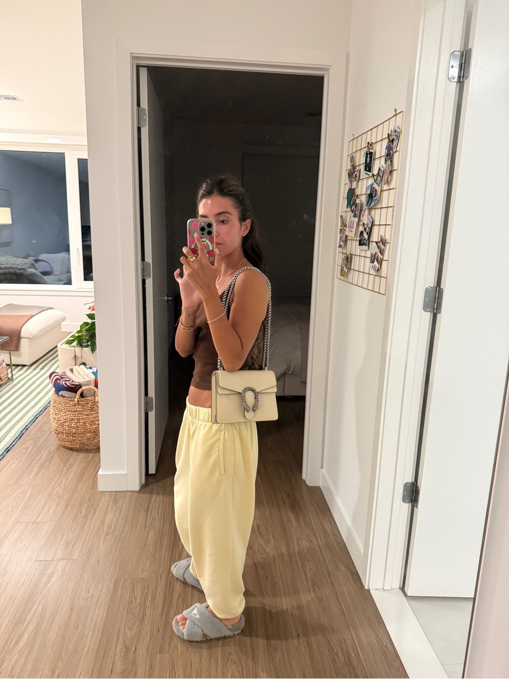 Gucci Cream Leather Mini Dionysus Shoulder Bag